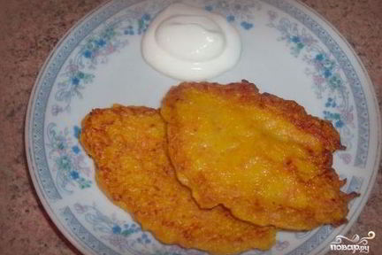 Оладьи из тыквы и моркови