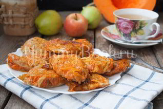 Оладьи из тыквы и яблок