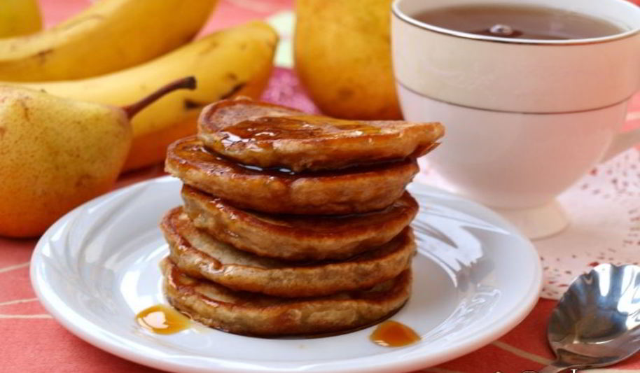 Рецепт оладий с грушами и бананом