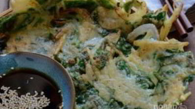 оладьи с картофелем и шпинатом