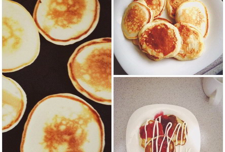 Оладьи с ягодным соусом