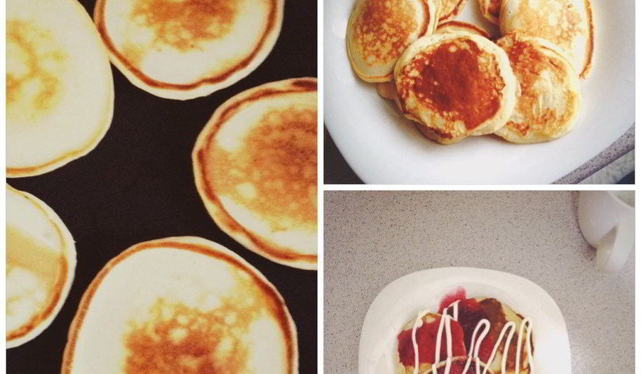 Рецепт оладий с ягодным соусом