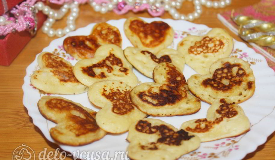 Рецепт оладий-сердечек