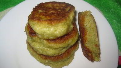 оладьи со спаржевой фасолью