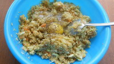 овощные оладьи с мясным фаршем