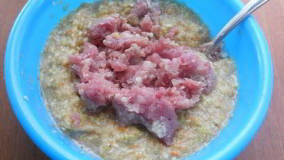 овощные оладьи с мясным фаршем