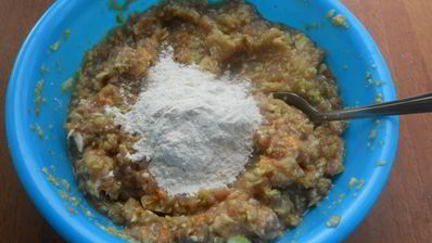 овощные оладьи с мясным фаршем