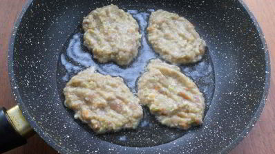 овощные оладьи с мясным фаршем