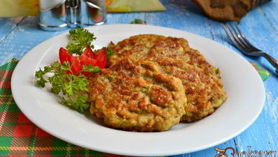 овощные оладьи с мясным фаршем