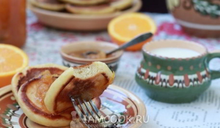 Рецепт пышных оладий с творогом на кефире