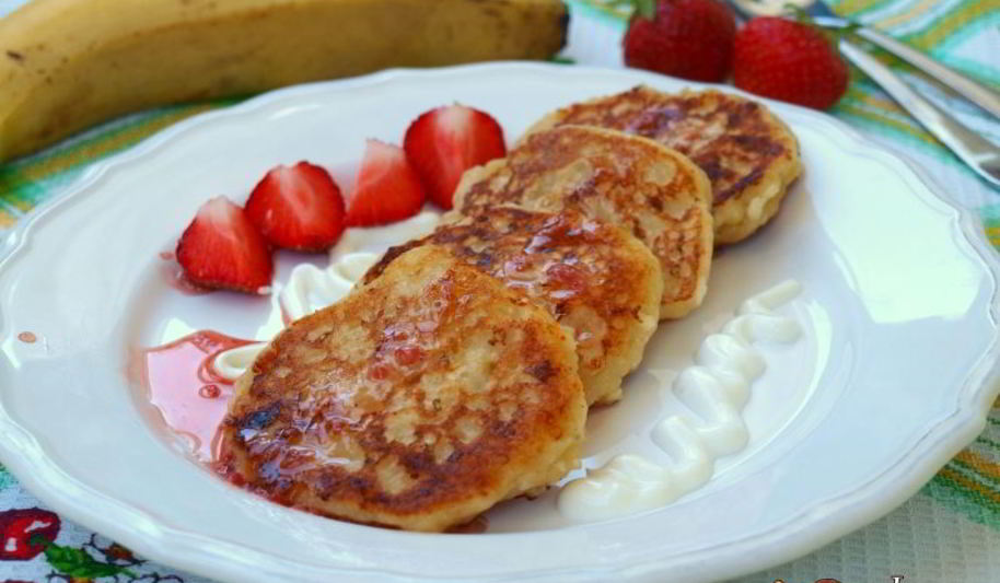 Рецепт творожно-банановых оладьи