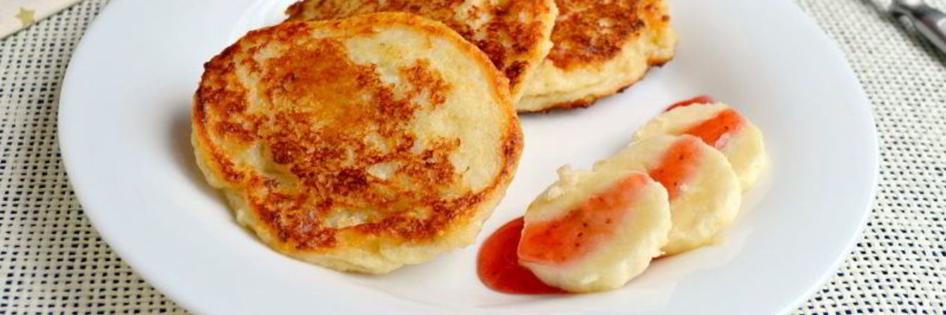 Творожные оладьи с овсянкой и бананом