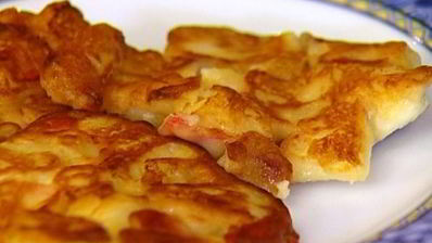 яблочно-грушевые оладьи