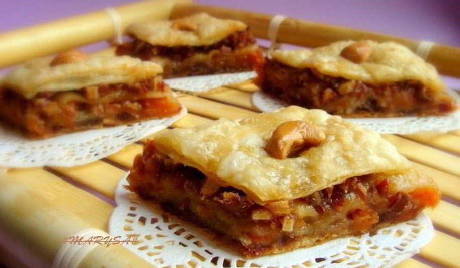 Рецепт пахлавы с финиками и курагой
