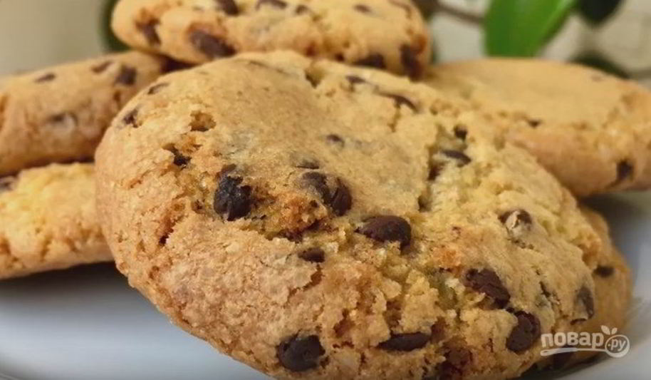 Рецепт домашнего печенья с шоколадной крошкой