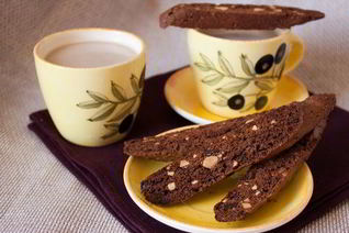 Двойные шоколадные бискотти с имбирем