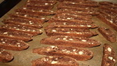 двойные шоколадные бискотти с имбирем