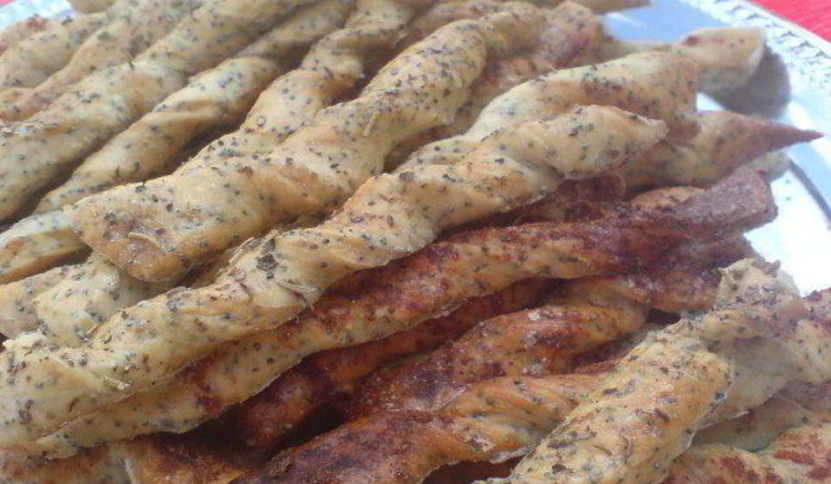 Рецепт хлебных палочек с тимьяном и маком