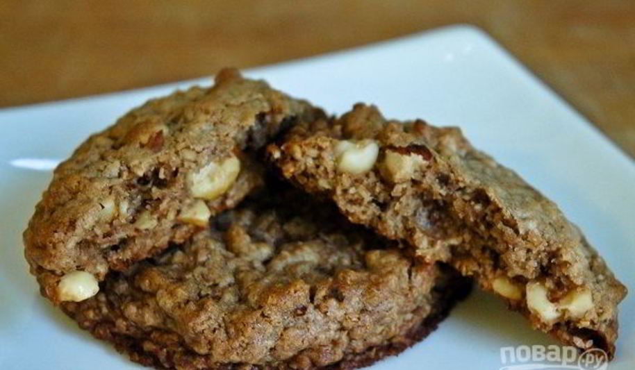 Рецепт хрустящих печений из овсяных хлопьев и фундука
