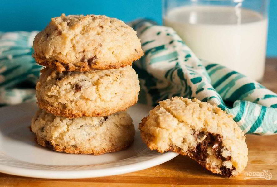 Кокосовое печенье с шоколадом