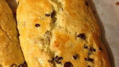 миндальные бискотти с темным шоколадом