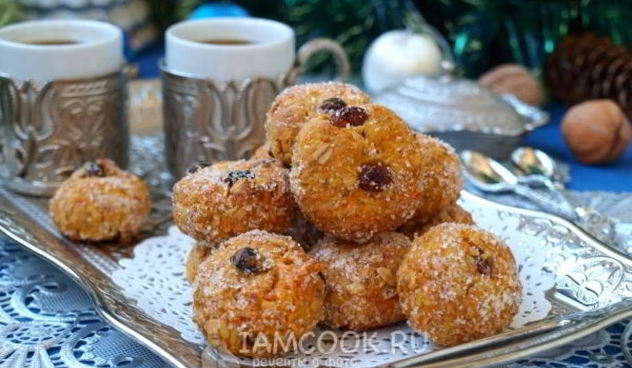 Рецепт морковного печенья с овсяными хлопьями