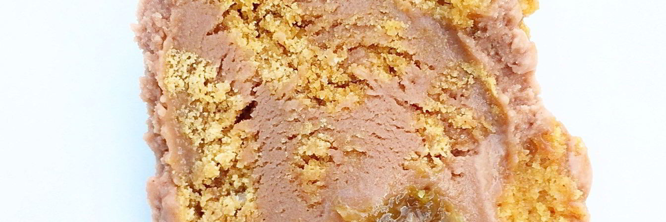 Мороженое с молочным шоколадом, коньячным изюмом и печеньем Biscoff