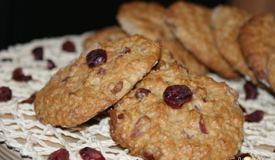 Рецепт овсяного печенья с клюквой