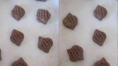 печенье шоколадные ромбики с корицей