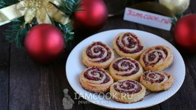 праздничное печенье с клюквой и орехами