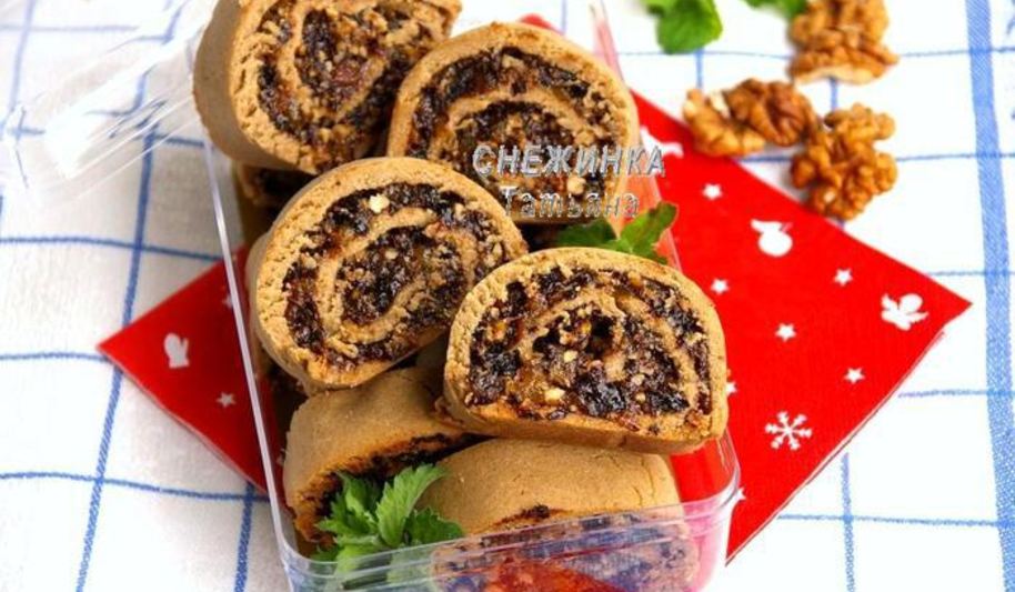 Рецепт ржаного печенья с пастой из сухофруктов