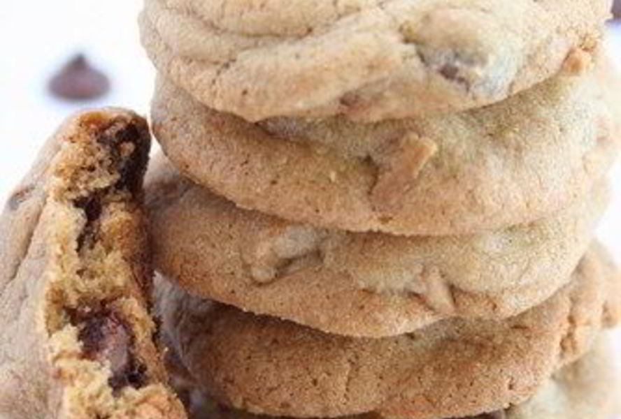 Сливочно-арахисовое печенье с ирисками