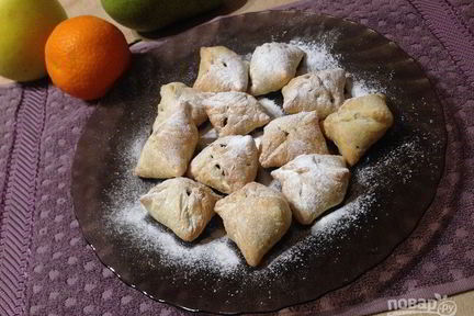 Слоеные печенья с шоколадом и орехами