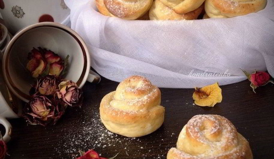 Рецепт творожного печенья розочки