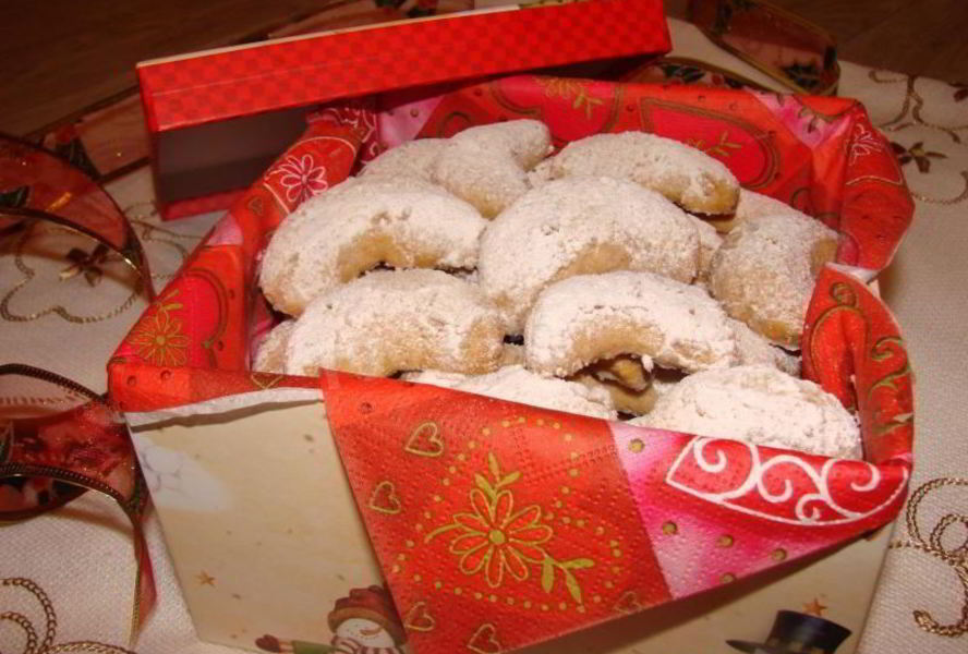 Ванильные рогалики из песочного теста