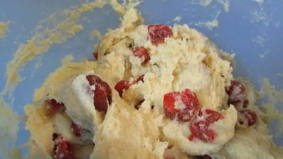 желейное печенье с вяленой вишней