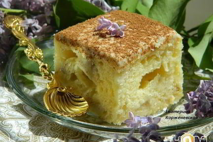 Банановый пирог с кремом