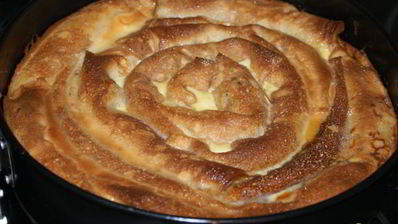 блинный пирог с курицей и грибами