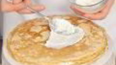 блинный пирог с рыбным муссом