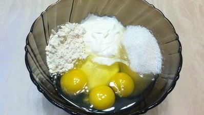 блинный пирог с яблоками и бананами