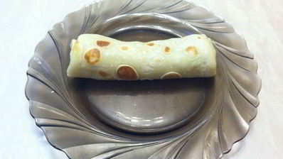 блинный пирог с яблоками и бананами