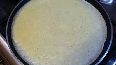 блинный пирог с яблоками и бананами