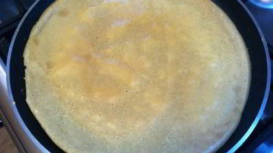 блинный пирог с яблоками и бананами