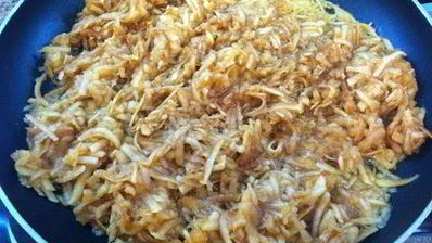 блинный пирог с яблоками и бананами