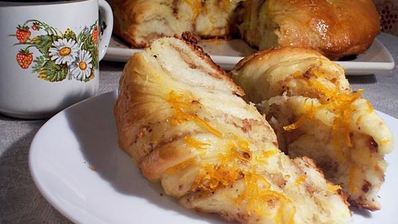 дрожжевой пирог апельсиновый вихрь