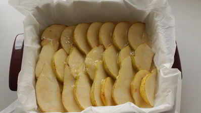 грушевый пирог с карамелью