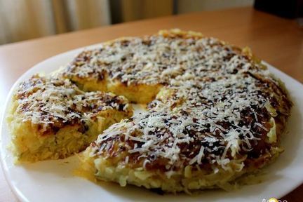 Картофельный пирог на сковороде