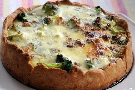 Киш лорен с курицей и брокколи