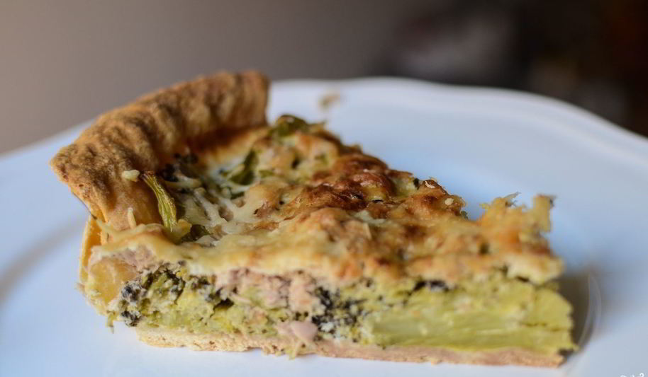 Рецепт киша с брокколи и тунцом