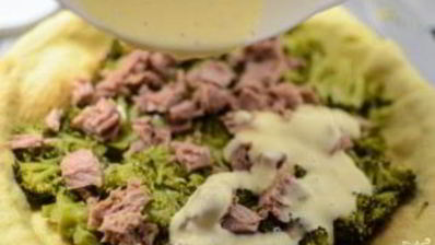 киш с брокколи и тунцом